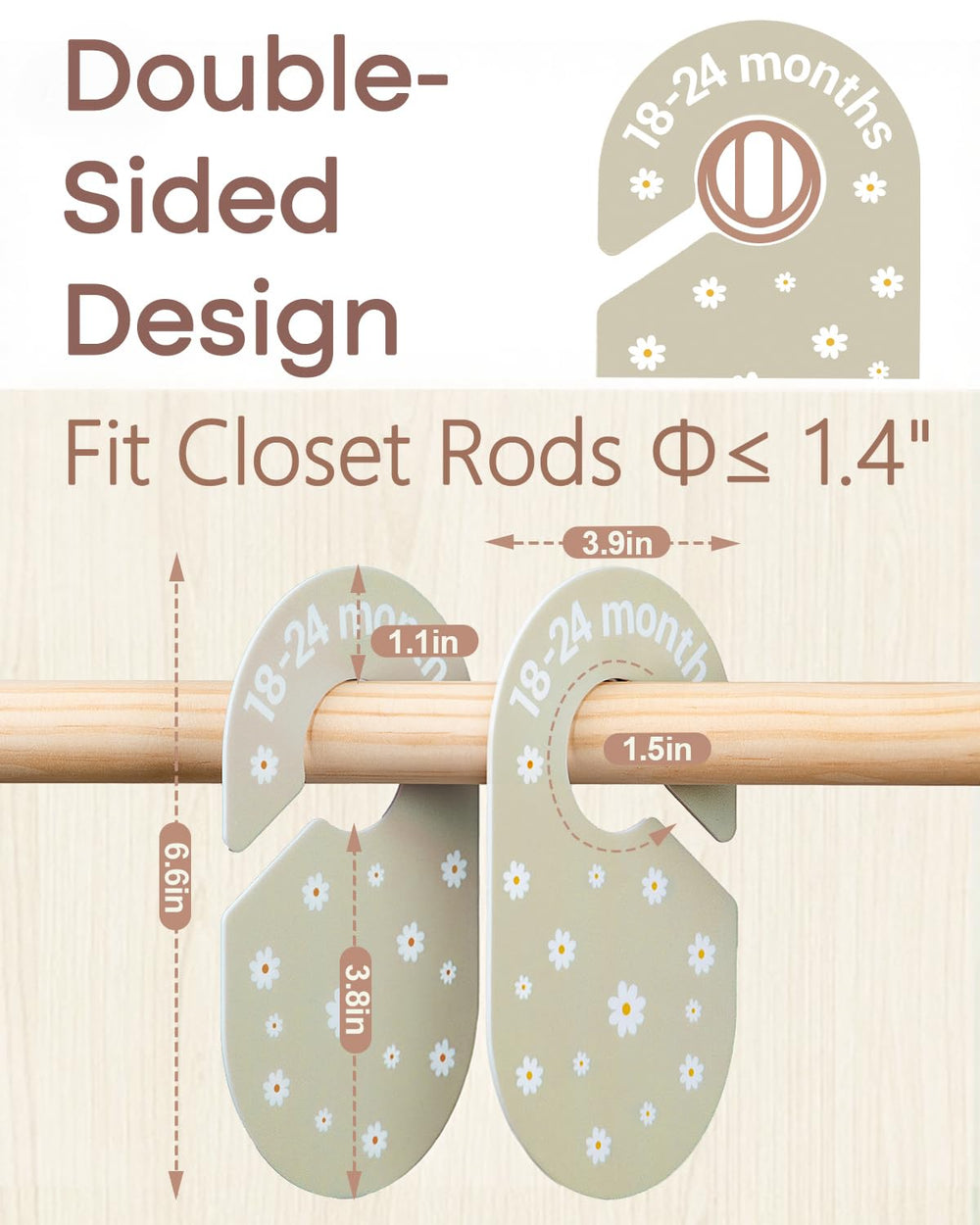 SCHOLOX double-sided labels stay visible from any angle for fast outfit selection.