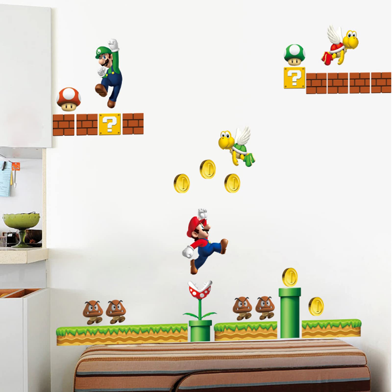 SchwartsCount kids room wall art decals add color without permanent commitment.
