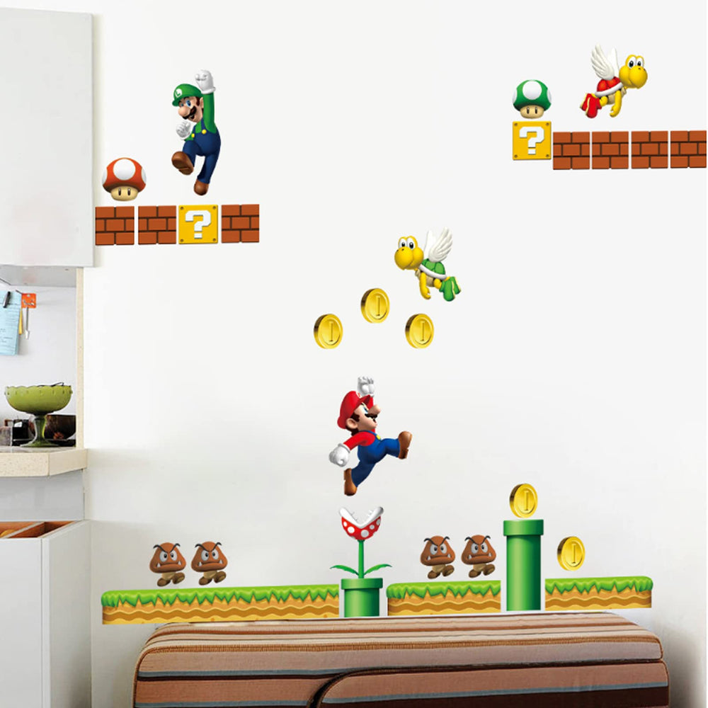SchwartsCount kids room wall art decals add color without permanent commitment.
