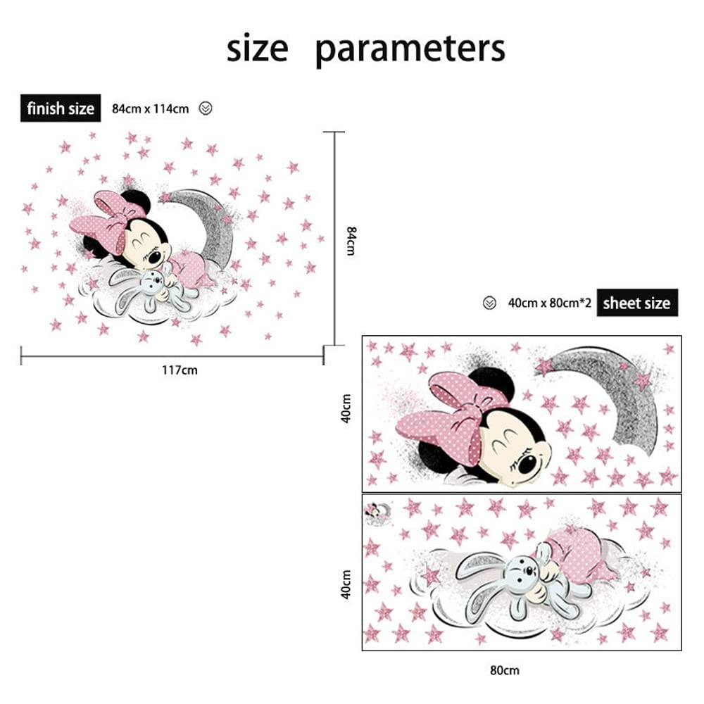 SchwartsCount Mickey and Minnie scene adds whimsy to nursery or playroom.