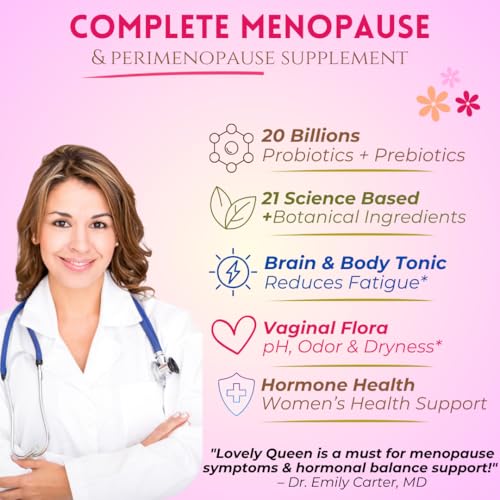 Lovely Queen with glass of water for daily hot flash relief routine.