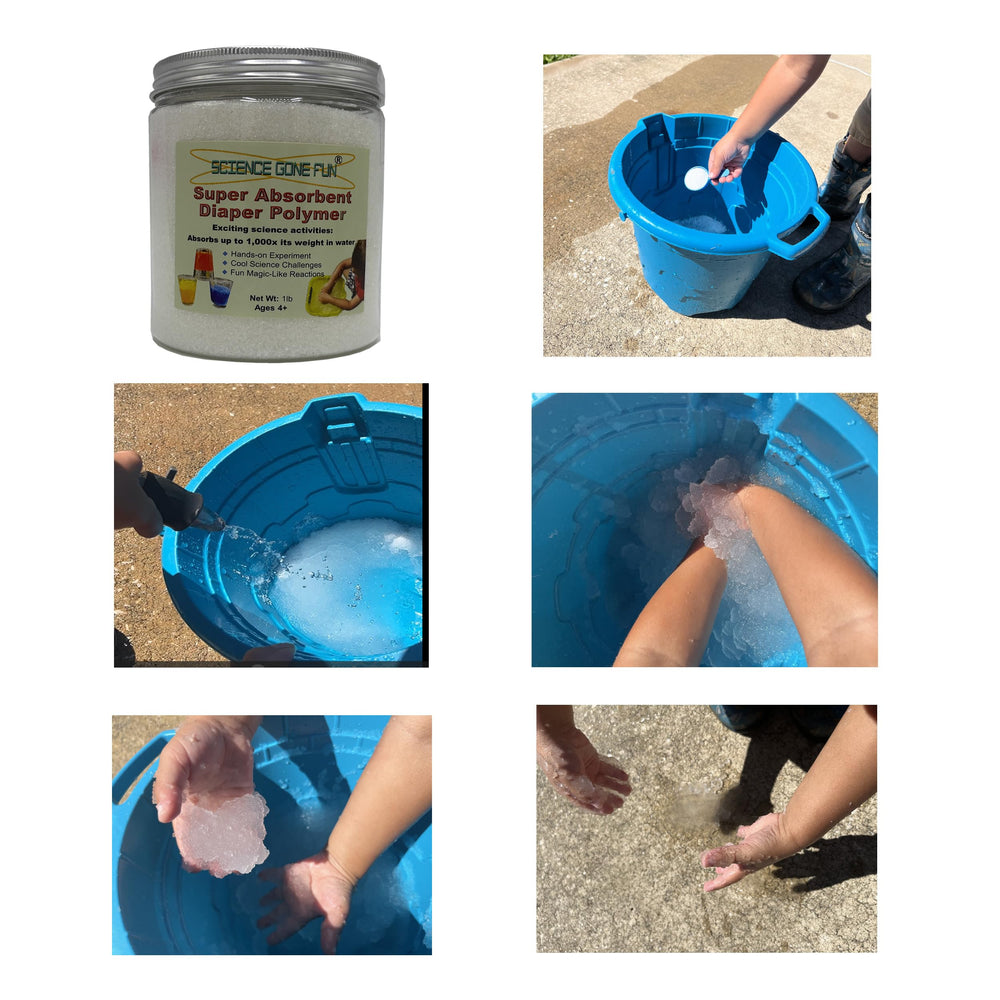 Science Gone Fun salt release shows water release from the gel