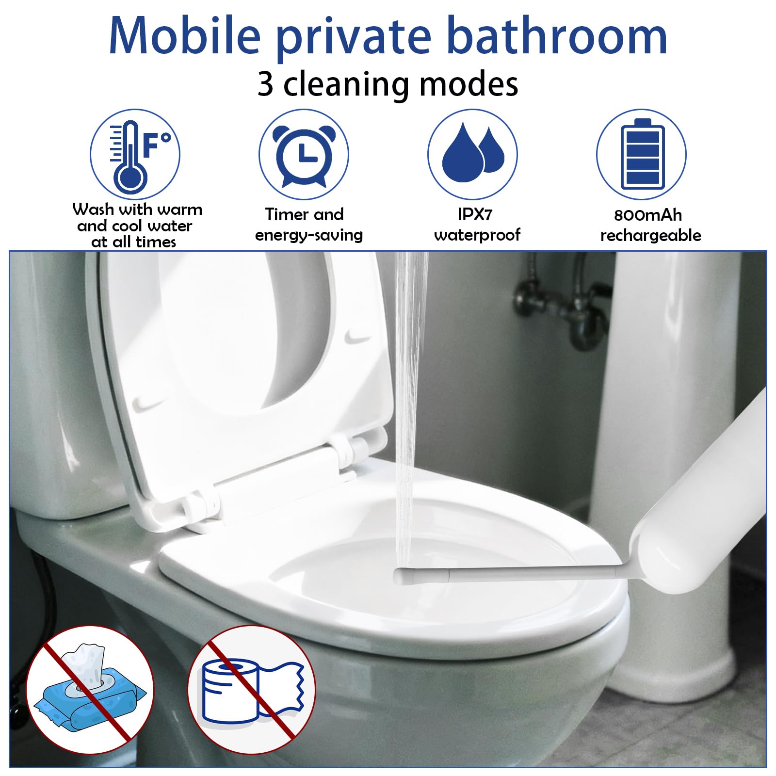 SCLDLOUY handheld bidet charging detail showing USB-C power