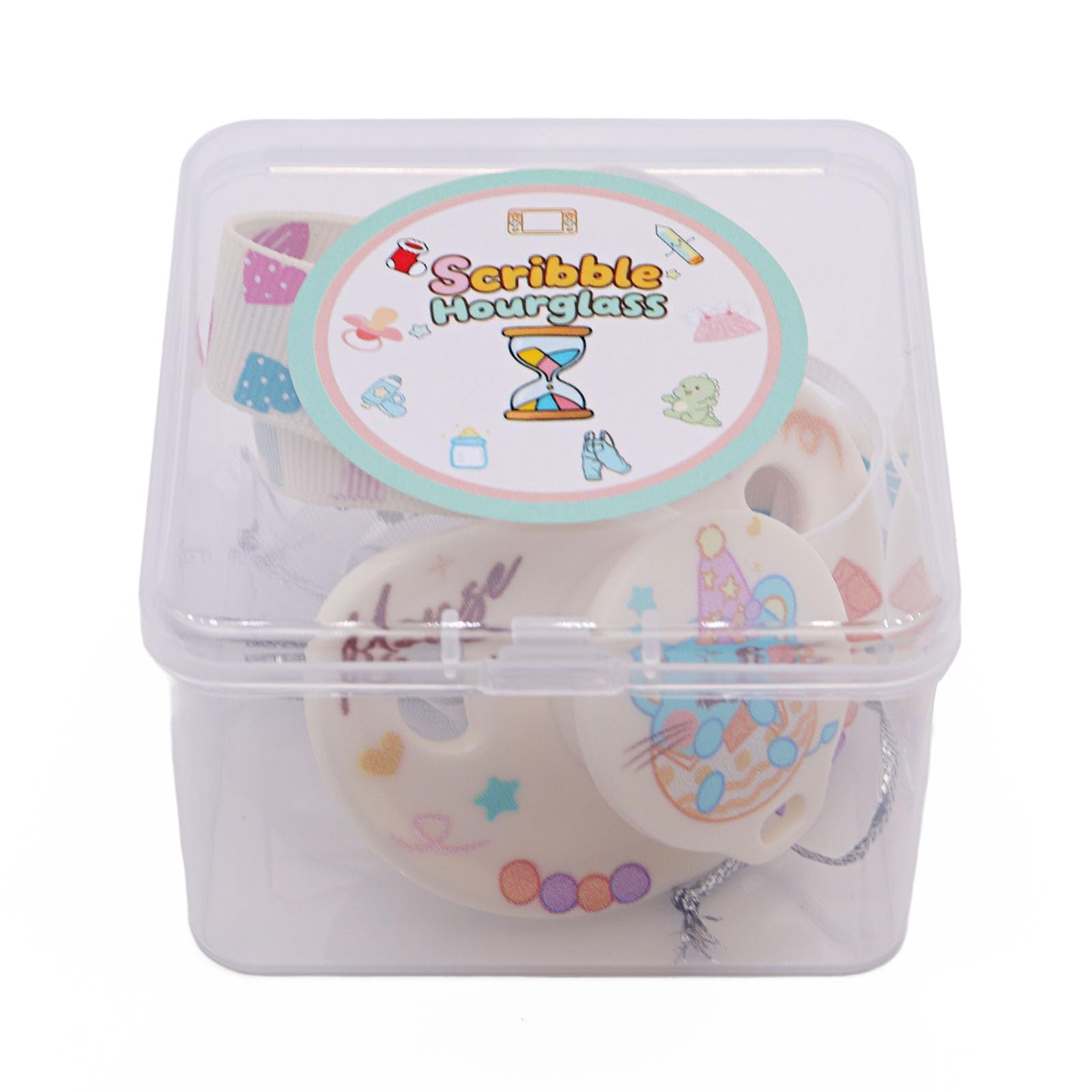 ScribbleHourglass extra-soft silicone nipple for comfortable daily use