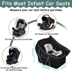 SCTEL padded protection keeps car seats safe on airplane, car, or train.