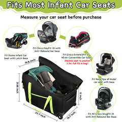 SCTEL travel bag with silent wheels for smooth baby gear transport