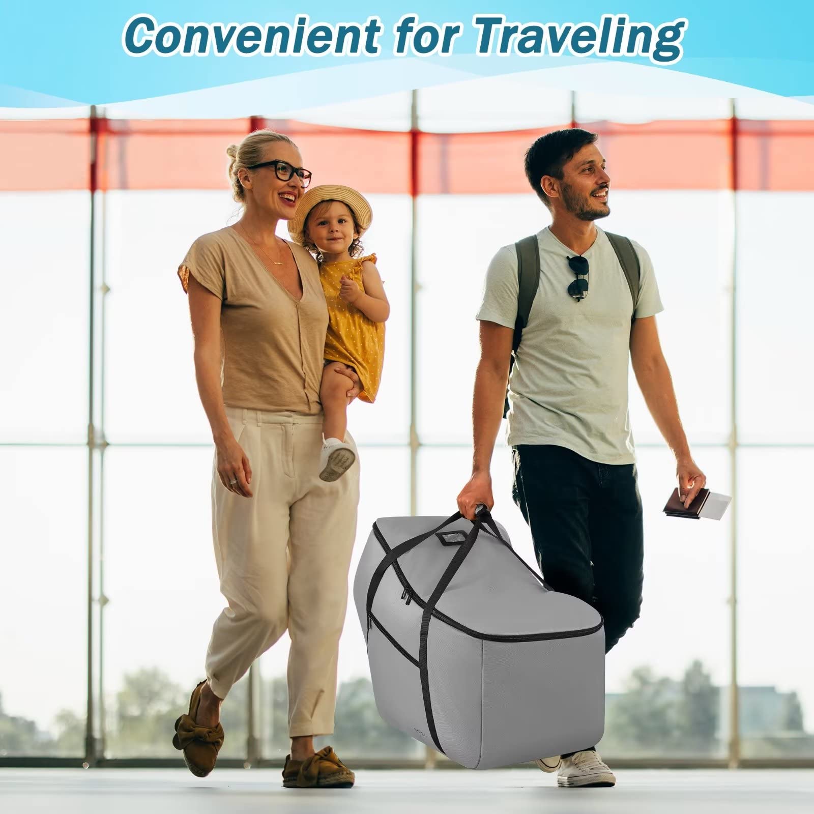 SCTEL included storage bag folds travel bag compactly for stowage