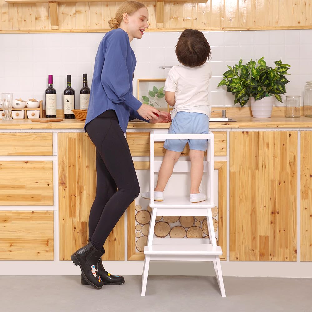 SDADI wooden toddler stool highlights durable hardwood built to last
