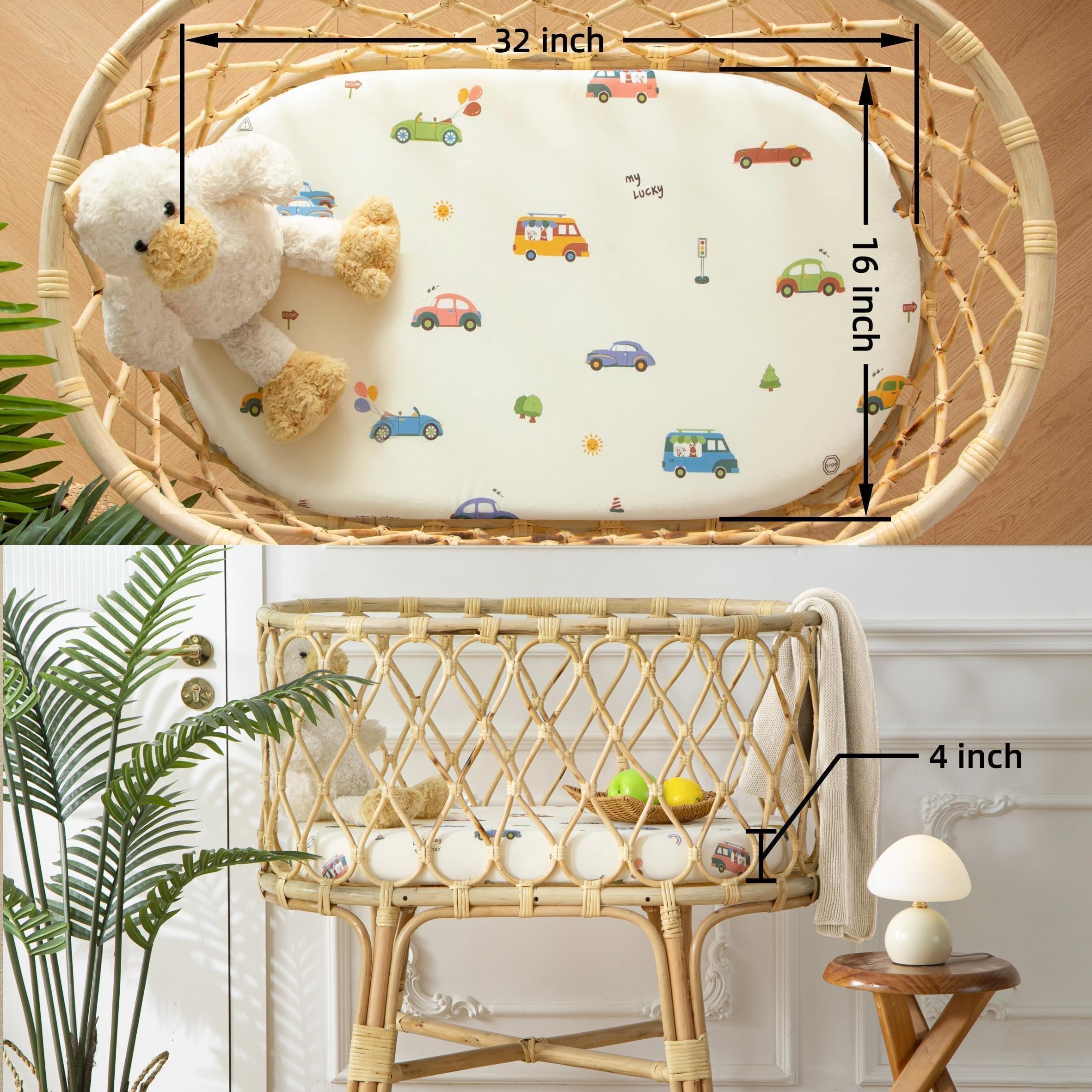 SDIII bassinet sheets gift-ready packaging by SDIII