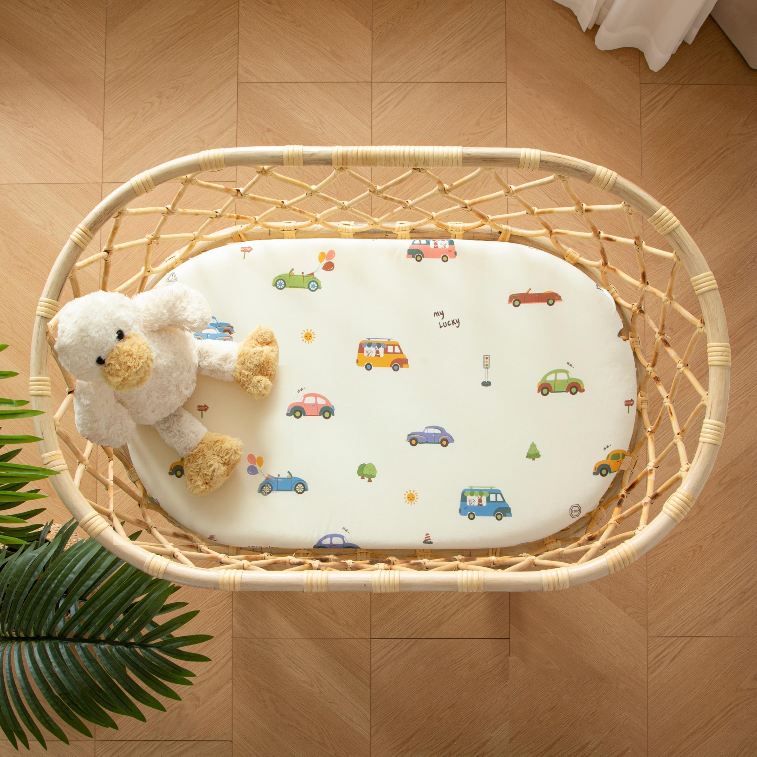 SDIII Cars bassinet sheet skin-friendly microfiber fabric for baby comfort