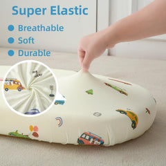 SDIII Cars bassinet sheets two-pack featuring car patterns and white option