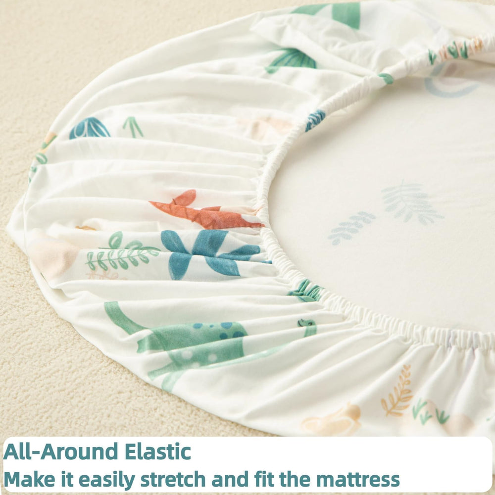 SDIII Dinosaur Bassinet Sheet breathable microfiber for comfy sleep