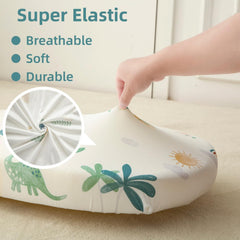SDIII Dinosaur Bassinet Sheet soft-microfiber touch feels skin-friendly