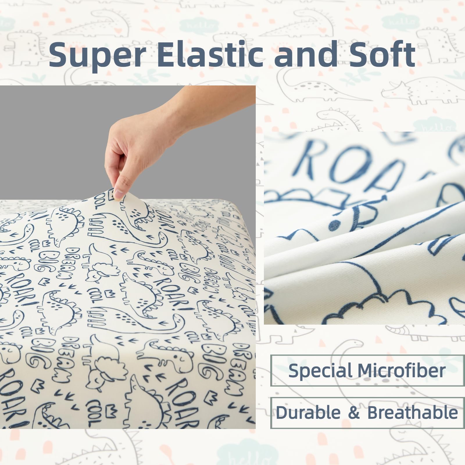 SDIII crib sheets with elastic edges stay in place.