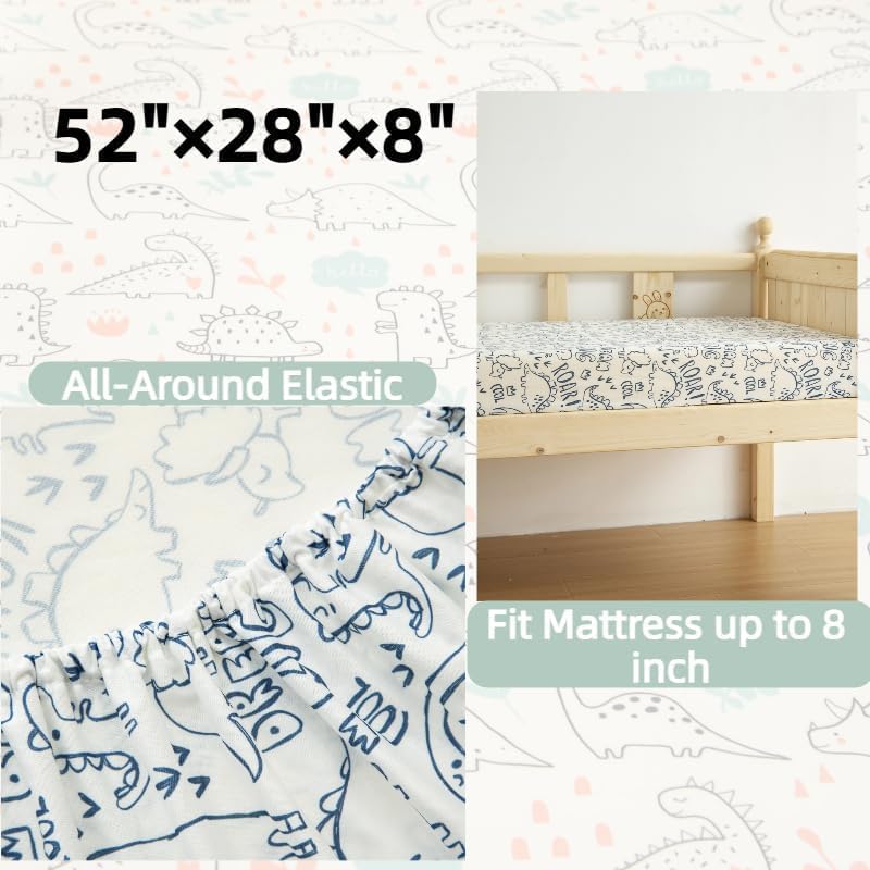 SDIII dinosaur patterns add playful charm to the nursery.