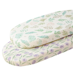 SDIII floral bassinet sheets rose-leaf print A provide breathable, skin-friendly comfort for baby sleep.
