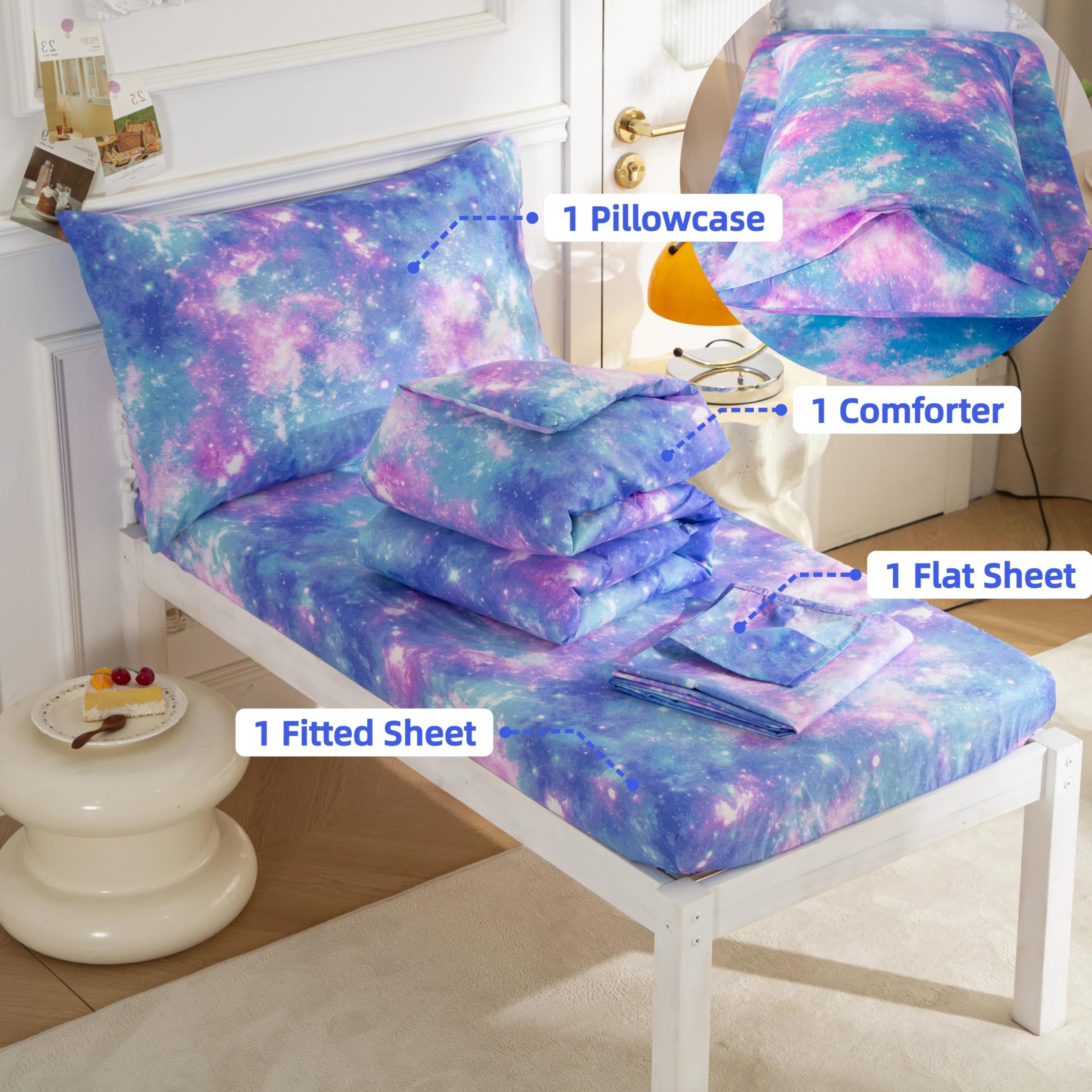 SDIII galaxy-pattern close-up highlights soft microfiber texture and rich colors
