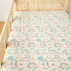 SDIII mini crib sheets 38x26 showcase dinosaur print for a snug, secure fit