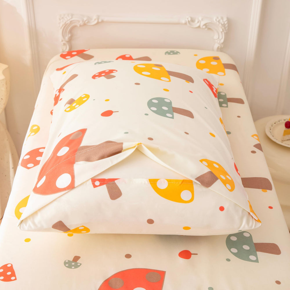 SDIII mushroom toddler bedding colorful room setup for playful mornings
