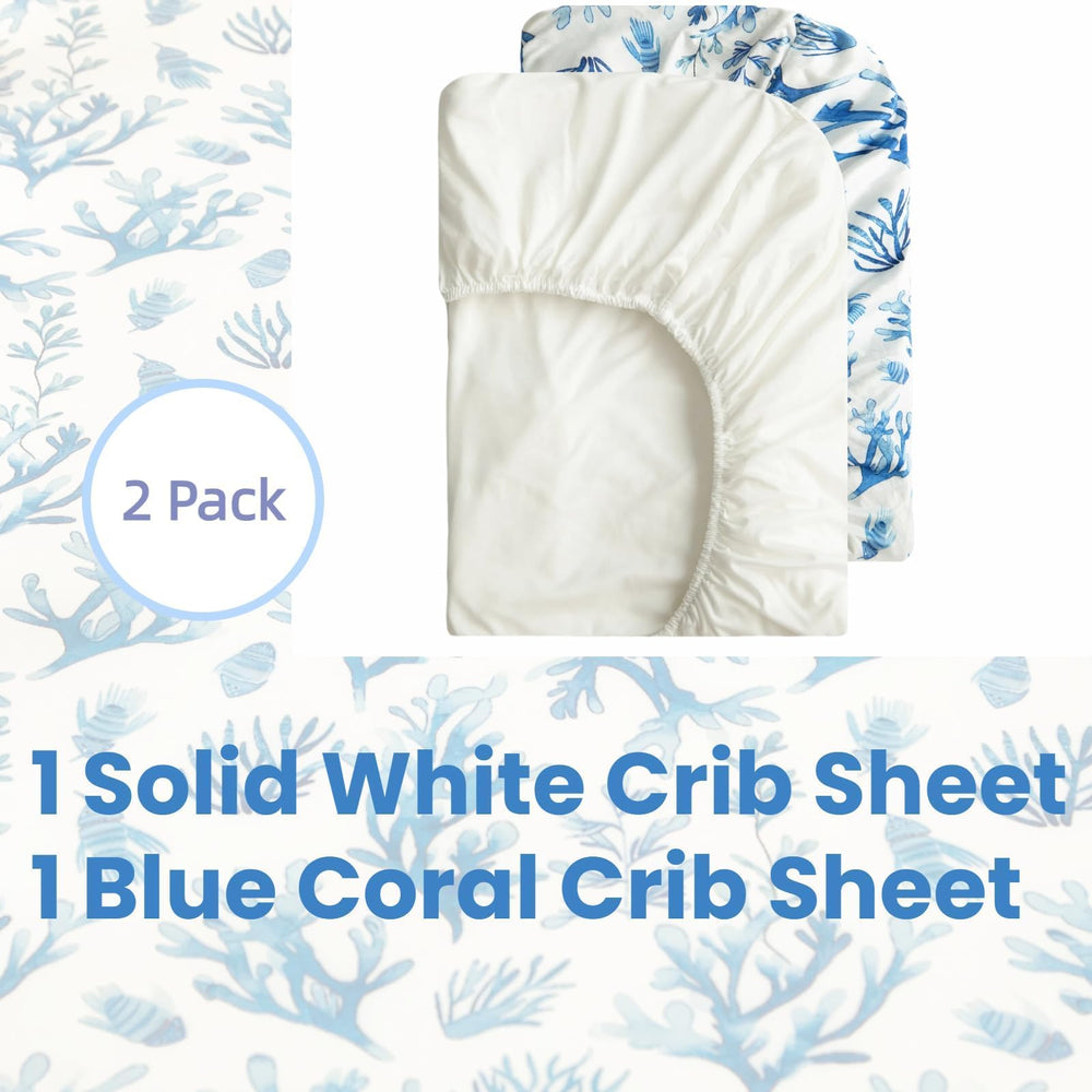 SDIII Ocean crib sheet durable breathable fabric supports everyday crib use.