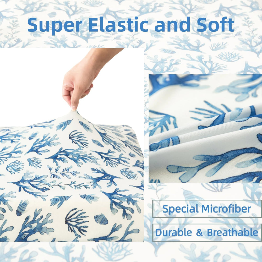 SDIII Ocean crib sheet solid white offers snug fit for standard cribs.