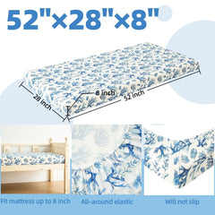SDIII Ocean crib sheet stretchy microfiber adapts to baby movements with durability.