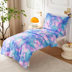 SDIII space toddler bedding flat sheet showing vibrant colors and smooth surface