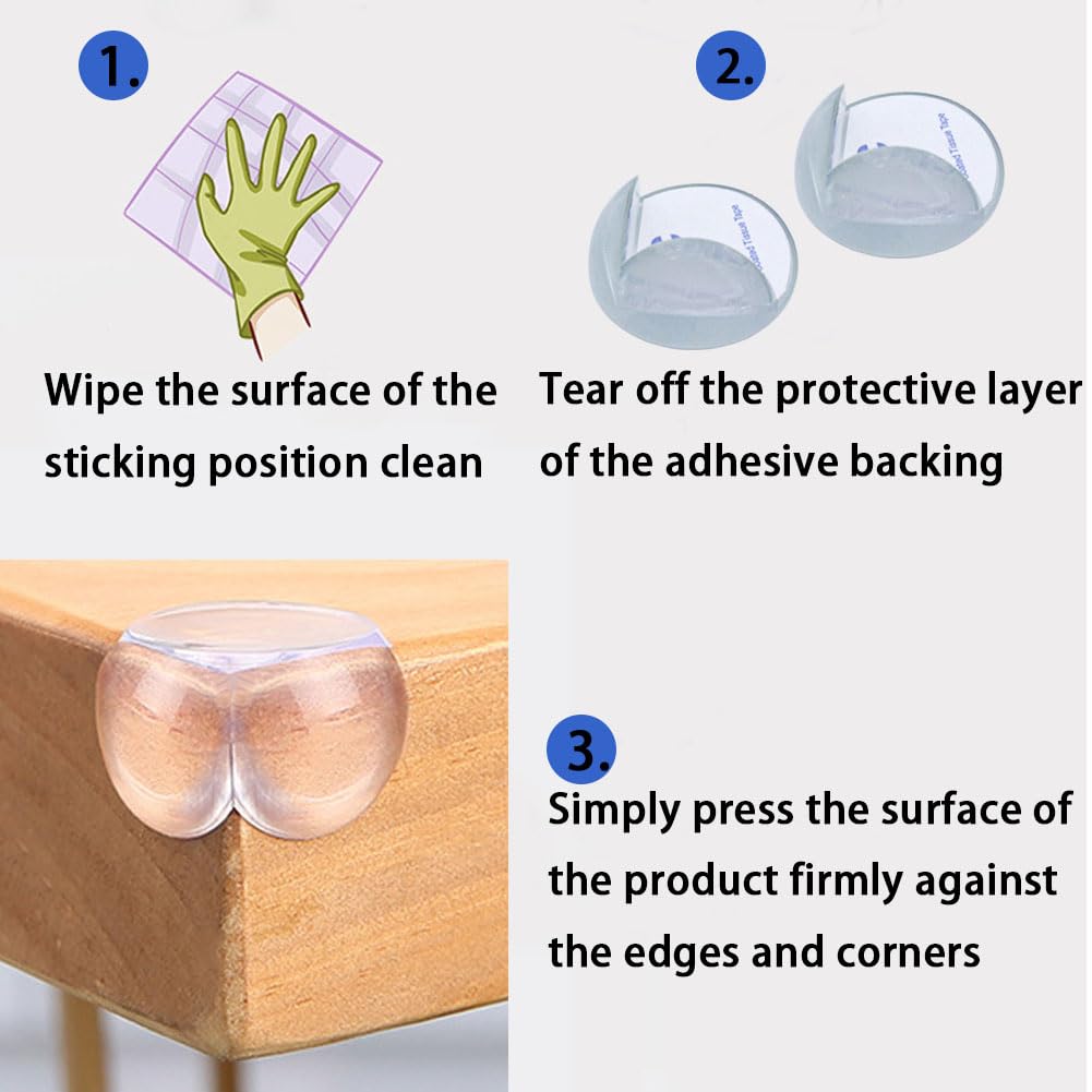 Sdjdhej soft silicone table edge guards shown in close-up with flexible material