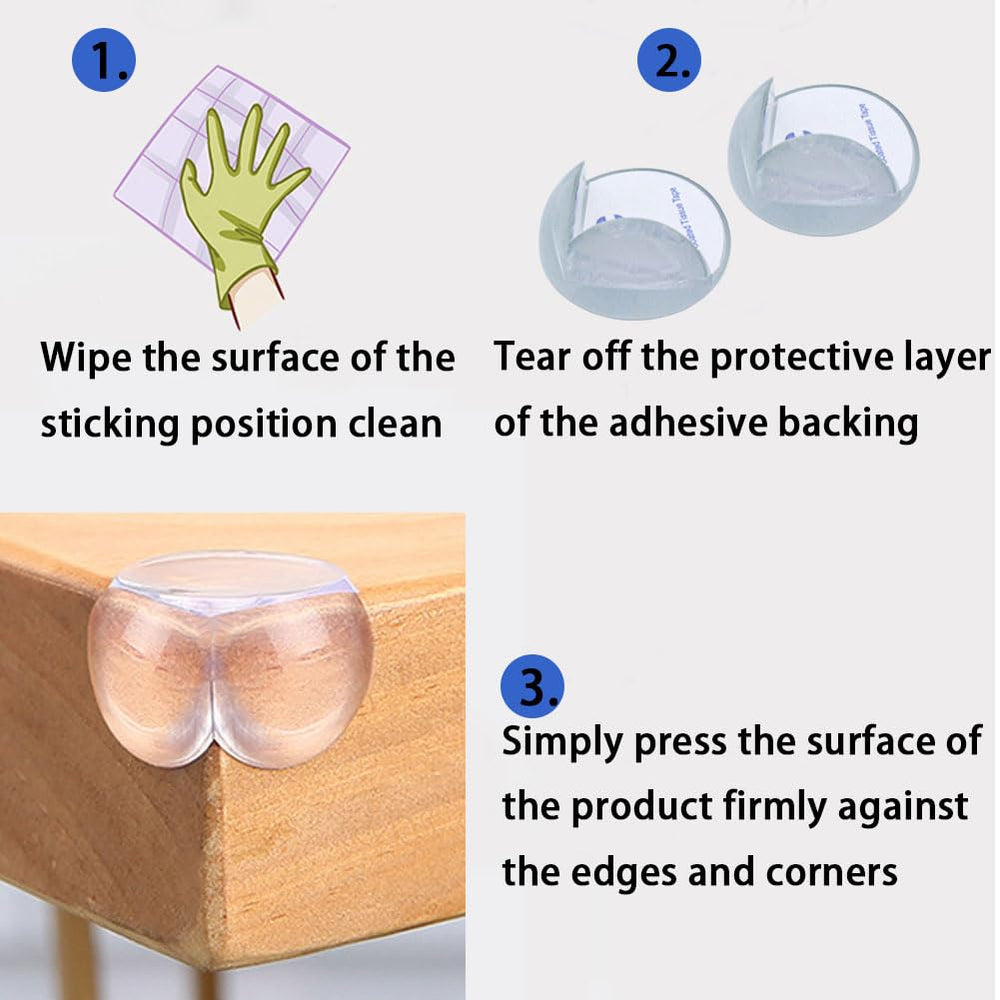 Sdjdhej soft silicone table edge guards shown in close-up with flexible material