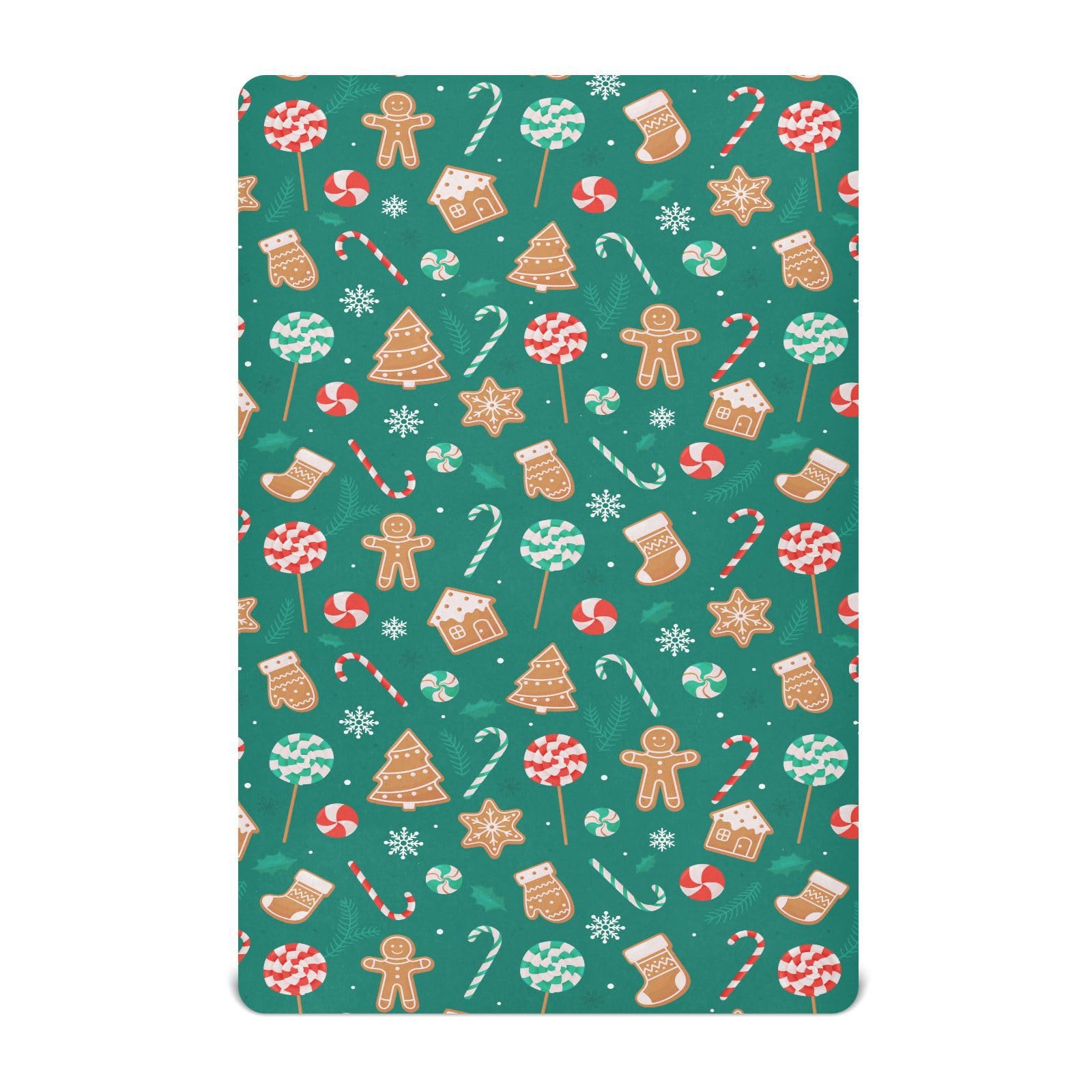 SDMKA Christmas Candy mini crib sheet with snug mini-crib fit for playard
