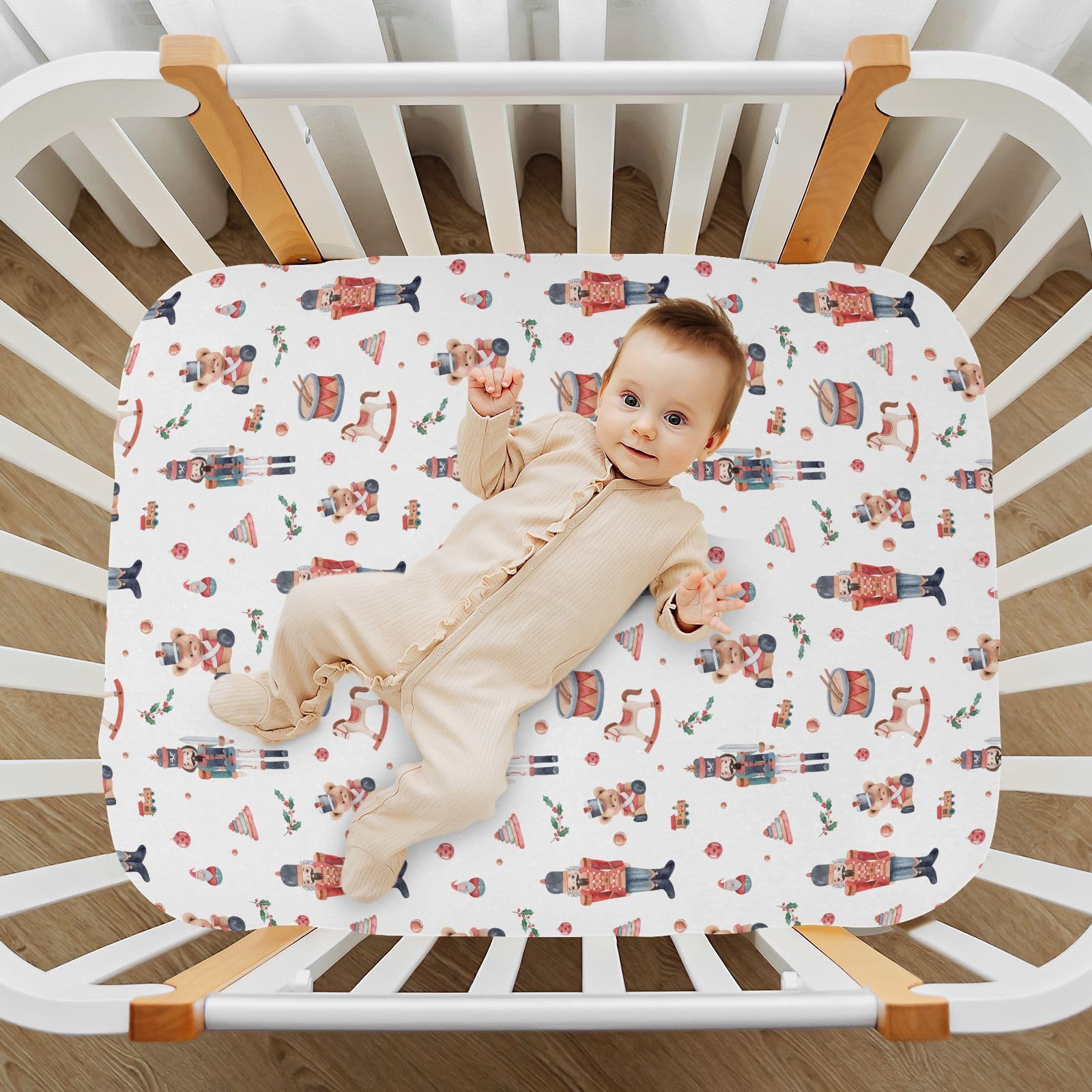 SDMKA Christmas Soldier crib sheet color patterns suitable for boys and girls.