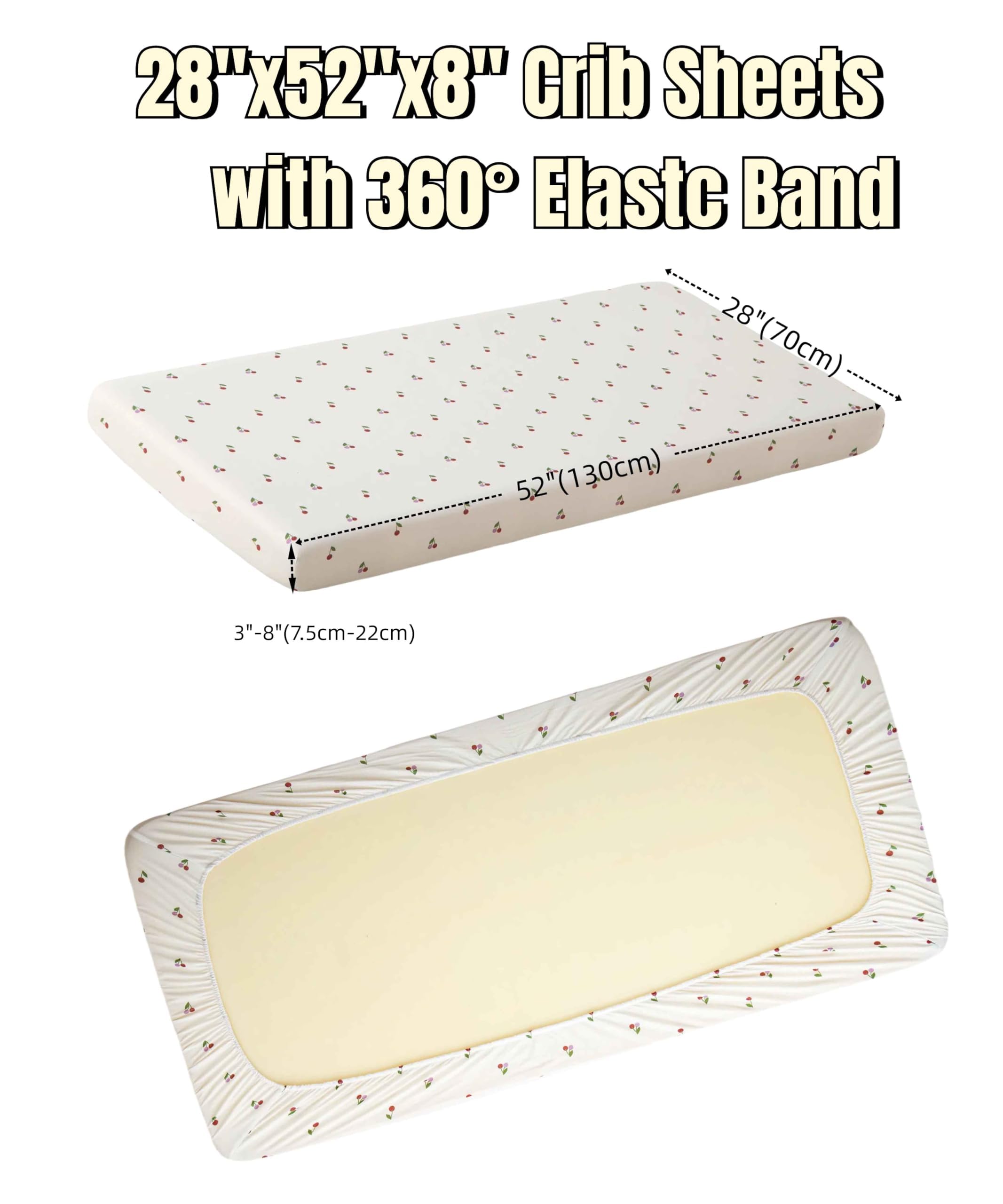 SDY cute kawaii pattern adds playful nursery decor to the crib.