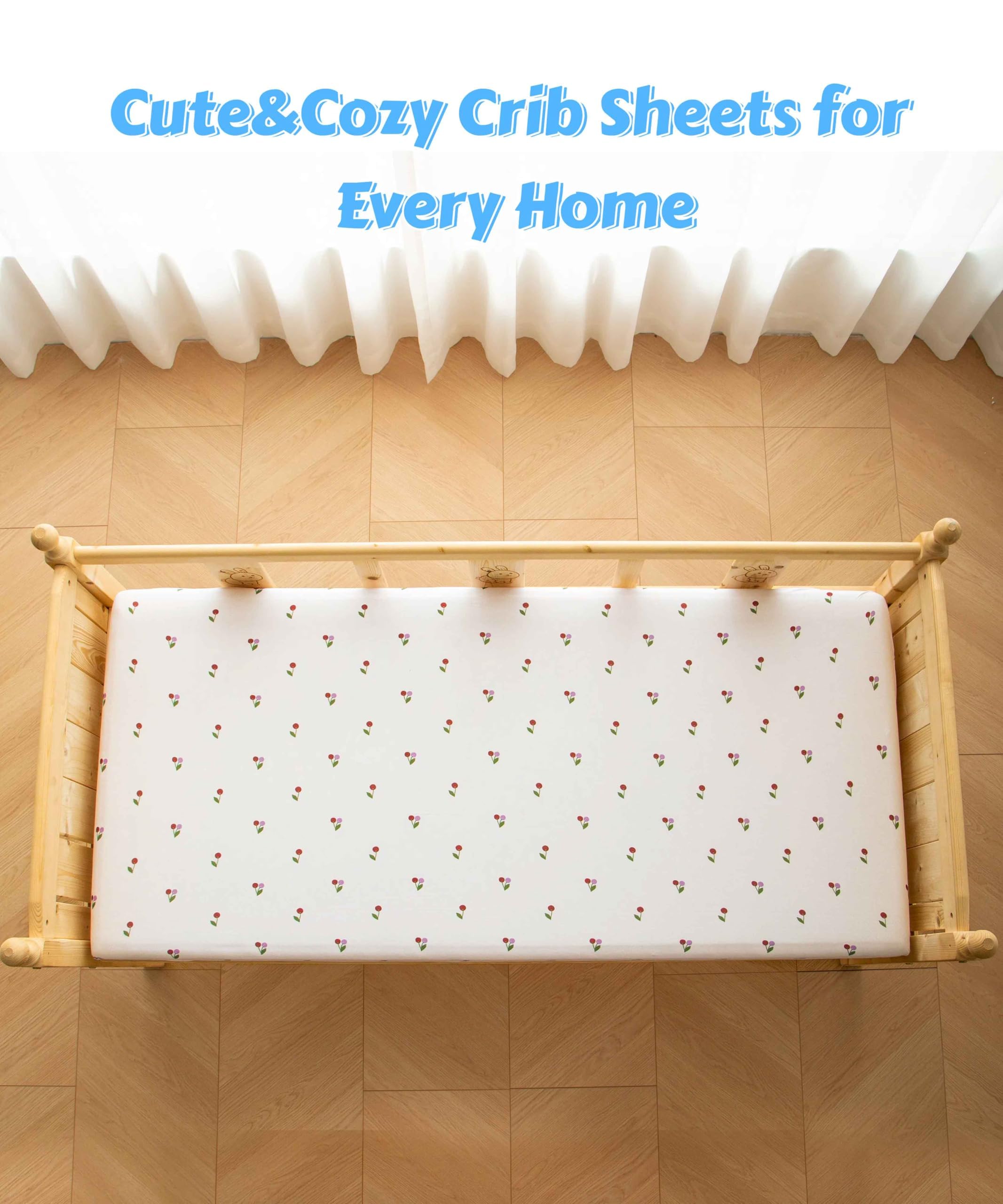 SDY machine washable crib sheets for easy care and durability.