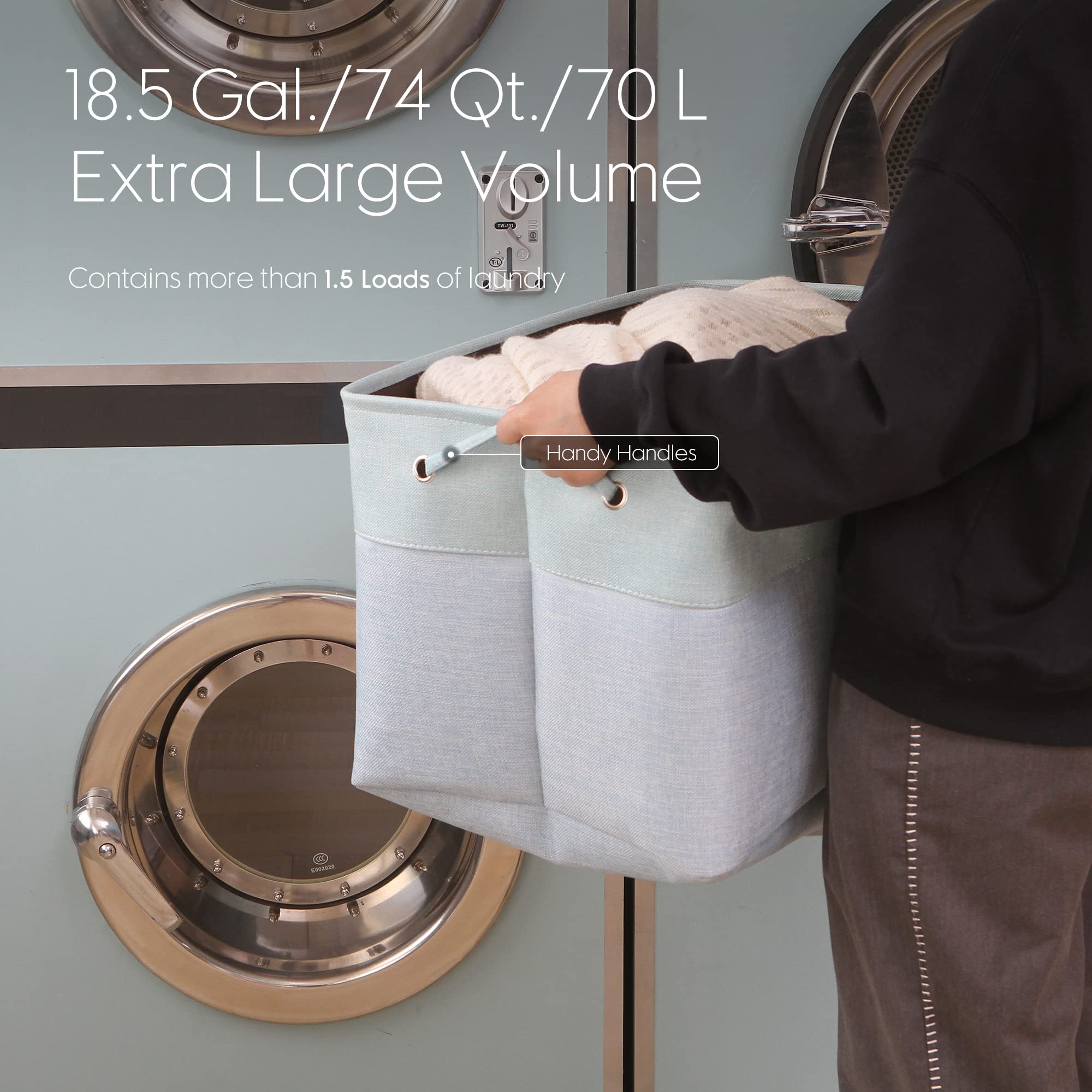 Sea Team canvas fabric baskets are durable yet lightweight for everyday use.
