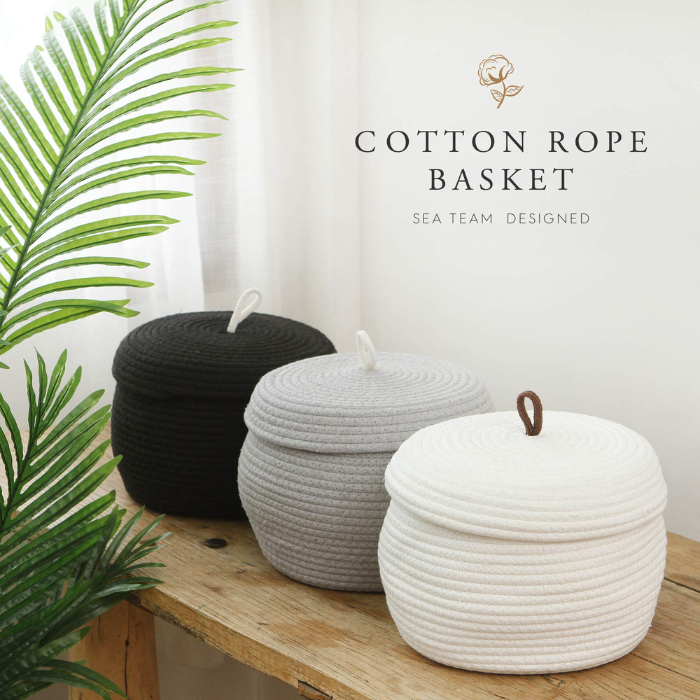 Sea Team collapsible round basket showing flat-fold design for space-saving storage.