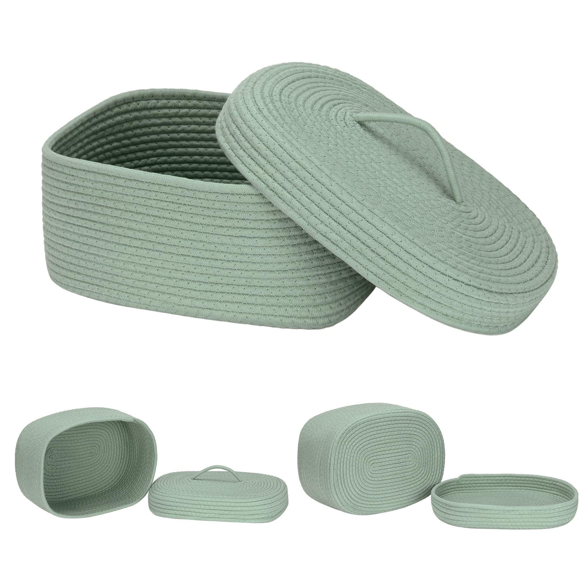 Sea Team stylish cotton rope storage bin blending with home décor