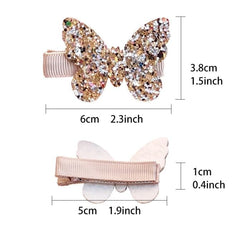 Seadiquiet gold butterfly bow clip provides secure grip for active days.