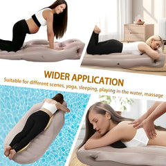 SEARART pregnancy pillow side-sleep setup supports hip and spine alignment for comfort.