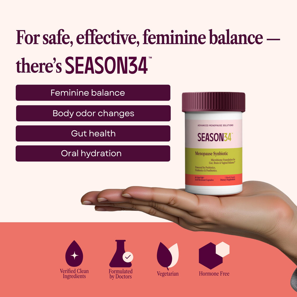 SEASON34 probiotic capsules closeup highlights easy daily use