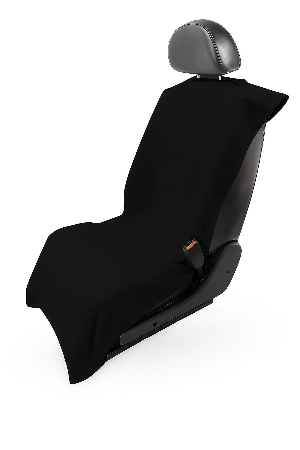 Seat Armour black seat towel cover protects upholstery with soft absorbent fabric.