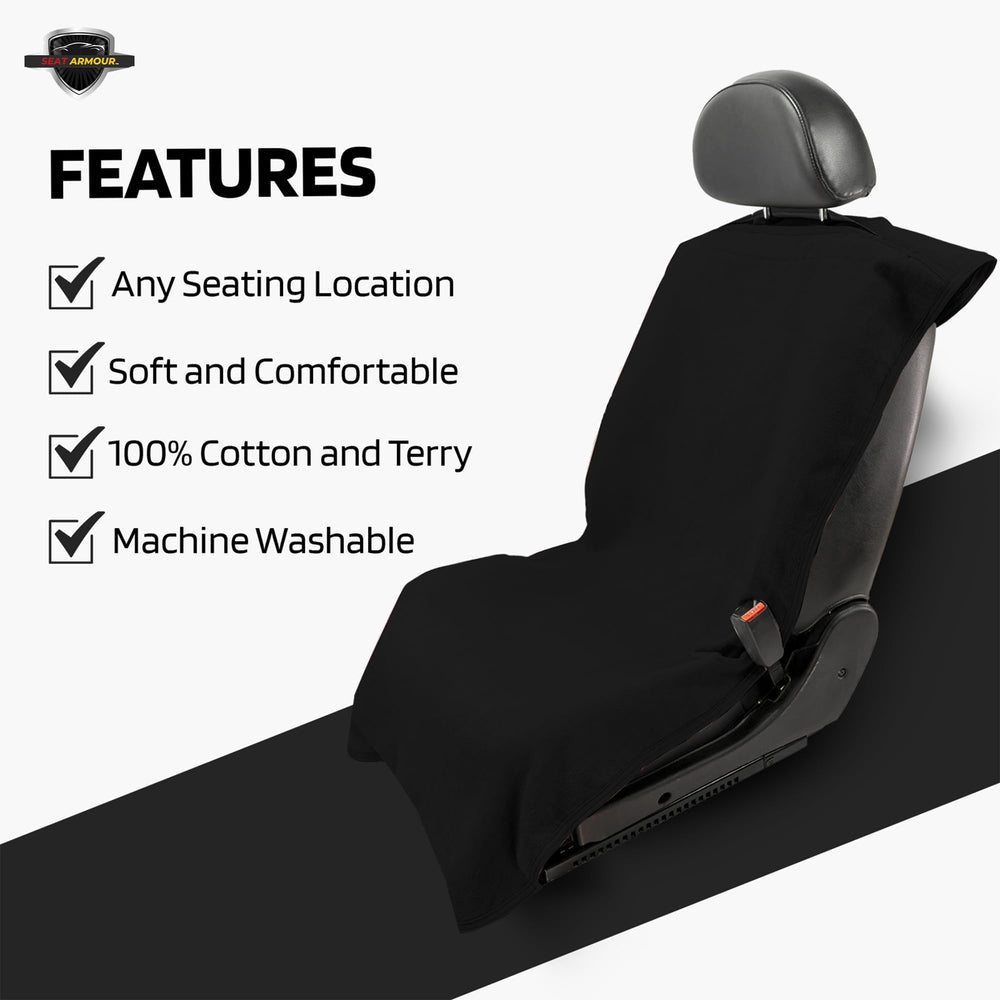 Seat Armour durable soft material protects seats during daily use.