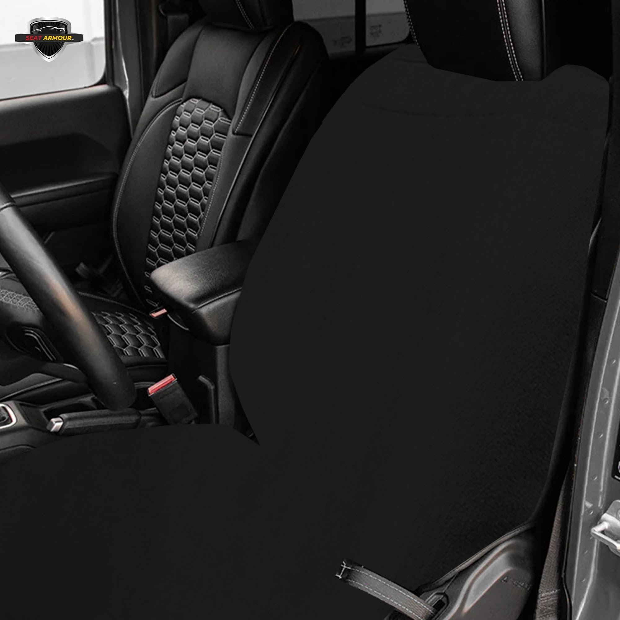 Seat Armour slip-over headrest design keeps a secure, snag-free fit.