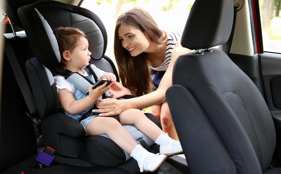 SEAT BELT EXTENDER PROS back-seat buckling becomes easier with the booster