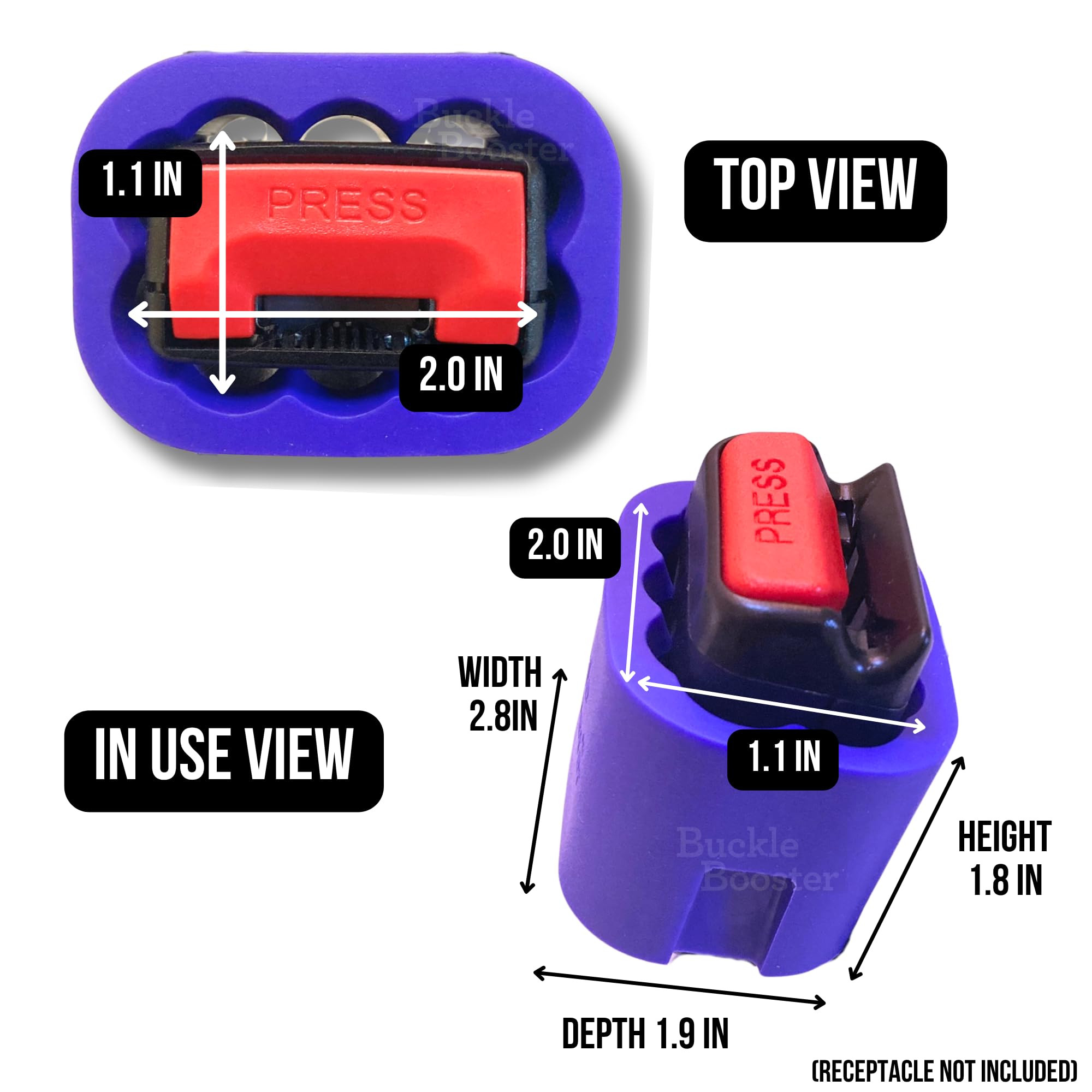 SEAT BELT EXTENDER PROS elevated buckle position improves reach and comfort