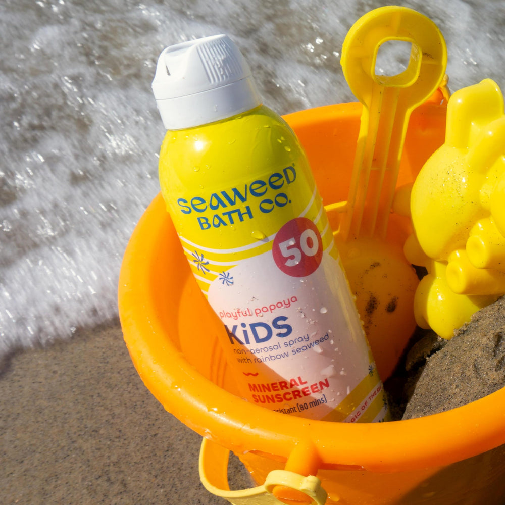 Seaweed Bath Co. spray applies from any angle for easy use