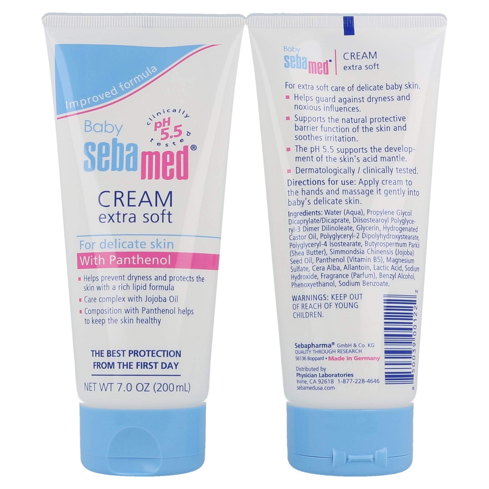 SEBAMED Baby Cream Extra Soft application scene shows easy rub-in after bath