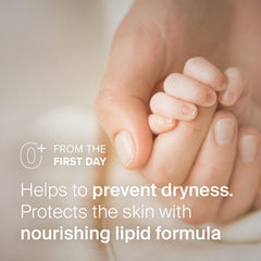 Sebamed Baby Cream Extra Soft texture being applied to skin for newborn care
