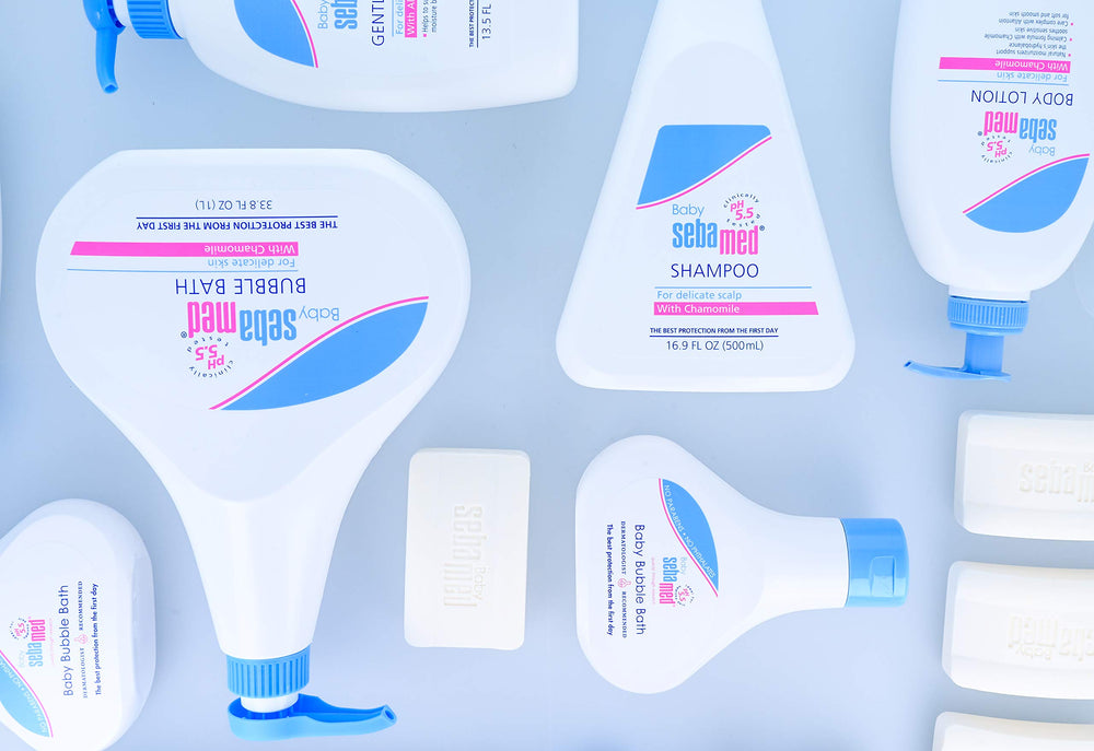 Sebamed dermatologically tested seal on packaging for reassurance