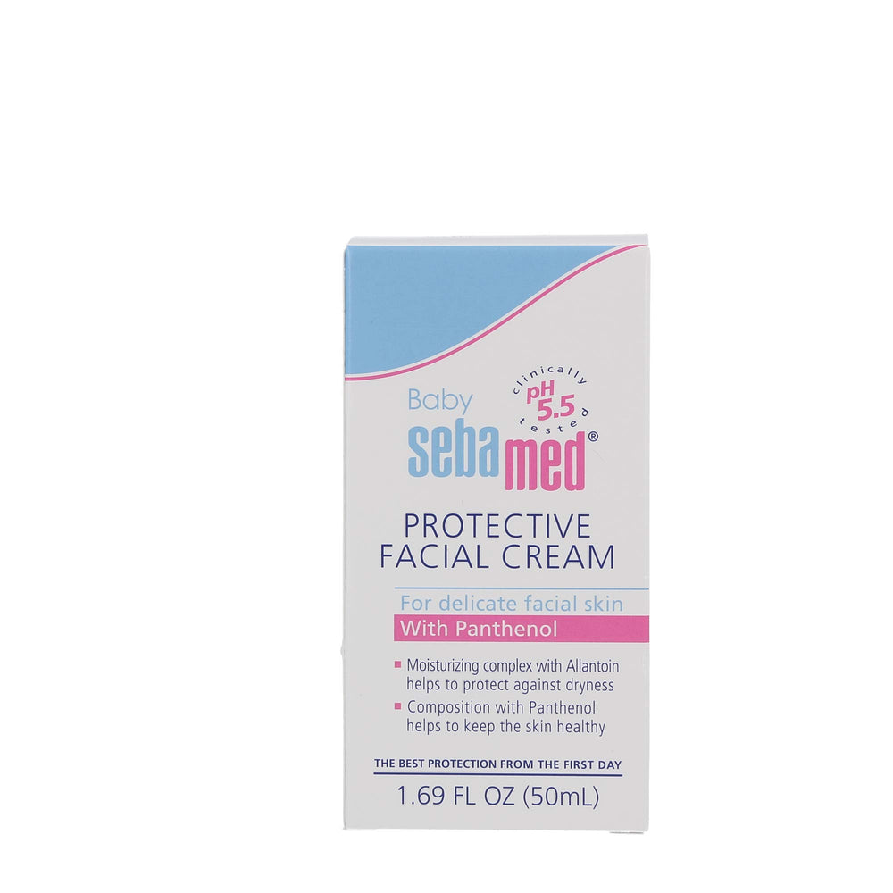 Texture swatch of Sebamed Baby Protective Cream highlighting rich hydration