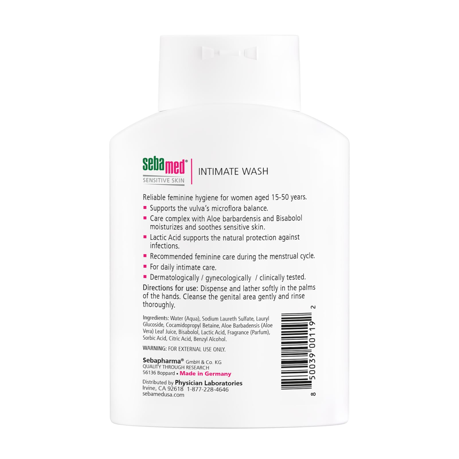 SEBAMED Feminine Intimate Wash foam texture ready for mild cleansing